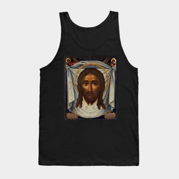 The Veronica Veil Shroud of Turin Jesus Holy Face Tank Top by hispanicworld